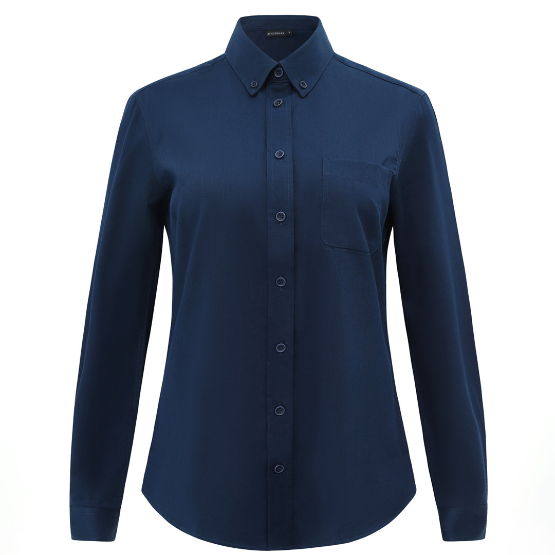 Winning Spirit The Smart Casual Shirt | Ladies | Long Sleeve Navy Shirts & Tops