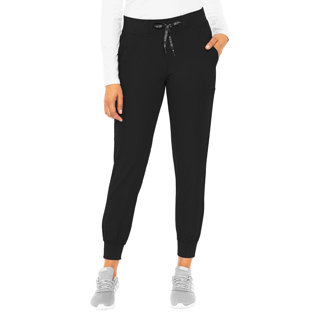 Med Couture The Jersey Knit Jogger | Ladies Black Scrubs