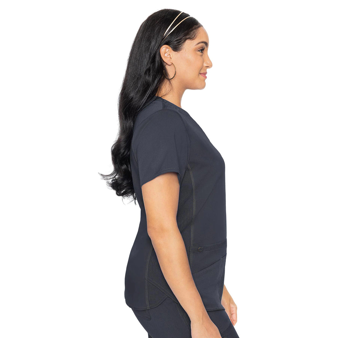 Med Couture The V Neck Shirt Tail Top | Ladies Scrubs