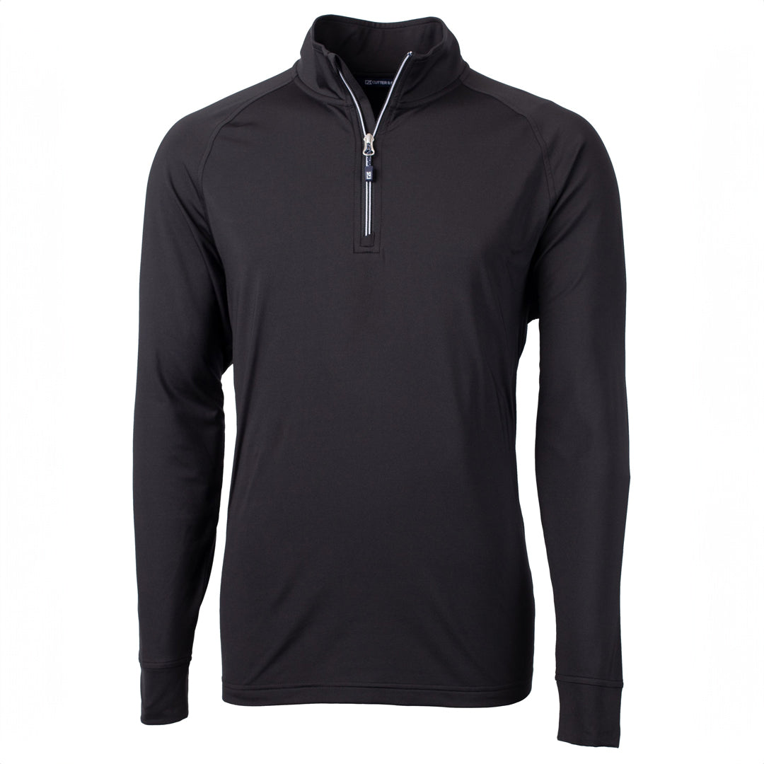 Cutter and Buck The Adapt Half Zip Top | Mens Black Shirts & Tops