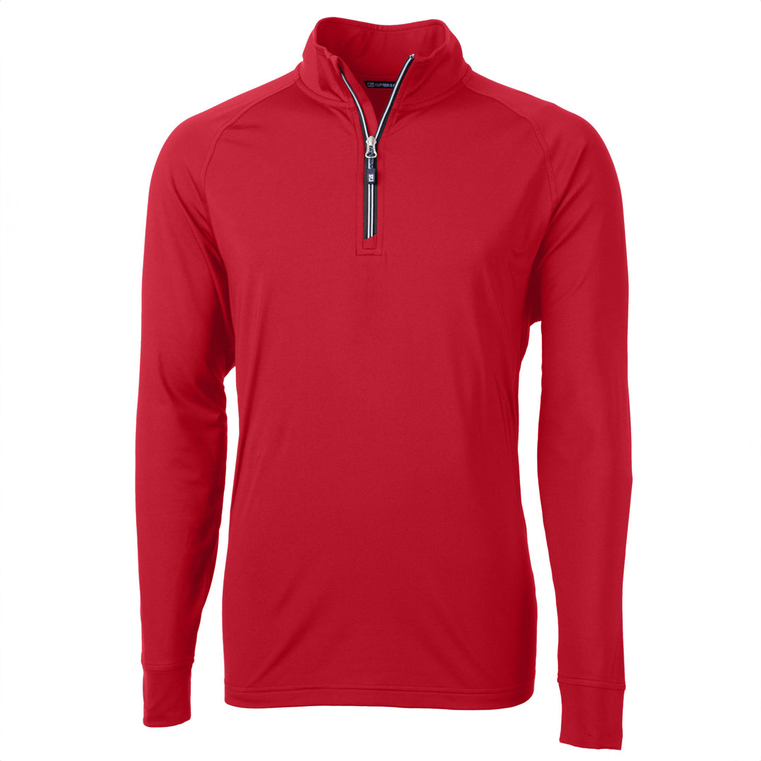 Cutter and Buck The Adapt Half Zip Top | Mens Red Shirts & Tops