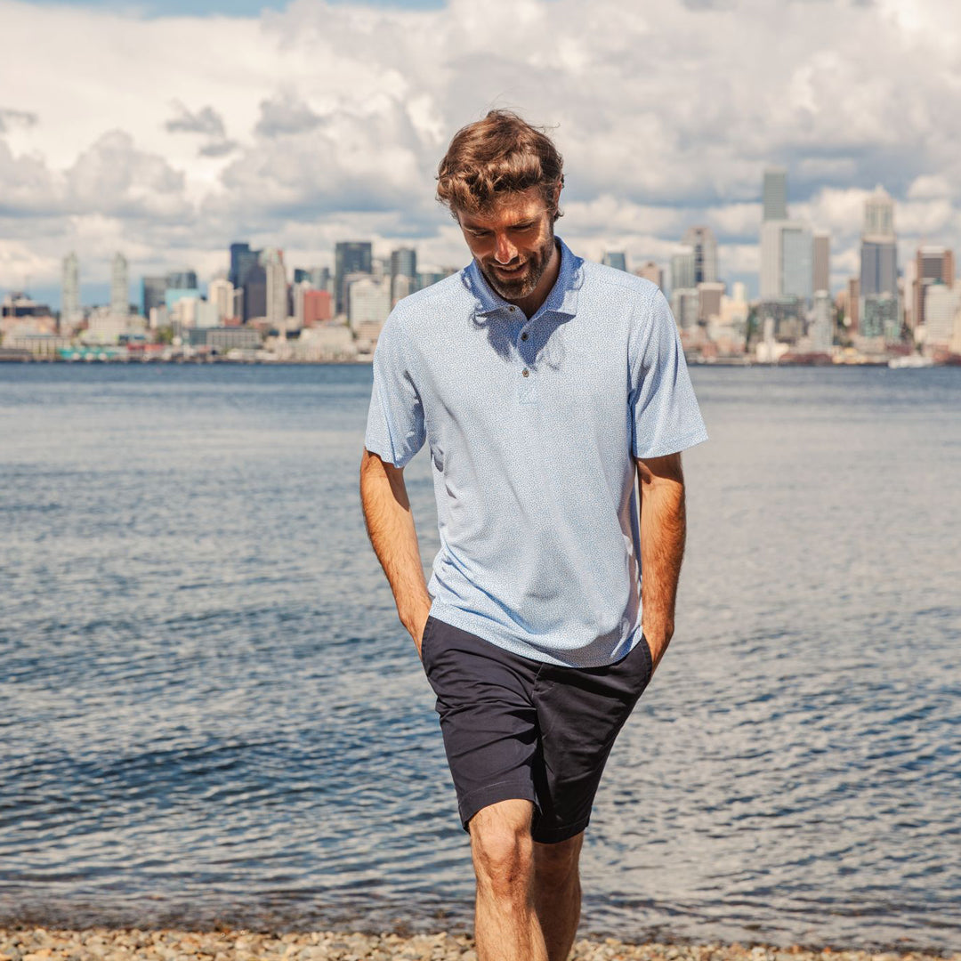 Cutter and Buck The Virtue Botanical Print Polo | Mens Shirts & Tops