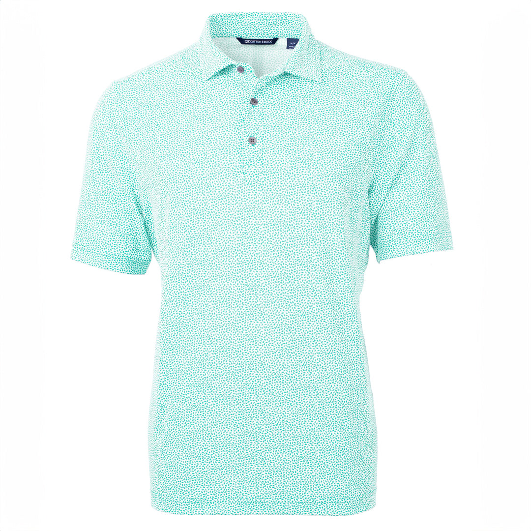 Cutter and Buck The Virtue Botanical Print Polo | Mens Mint Shirts & Tops