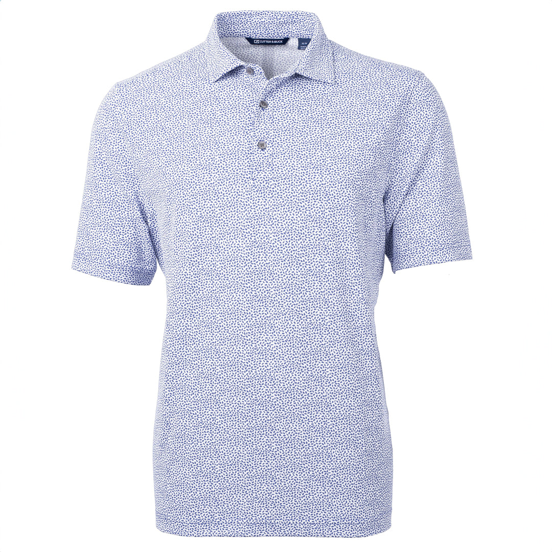Cutter and Buck The Virtue Botanical Print Polo | Mens Navy Shirts & Tops