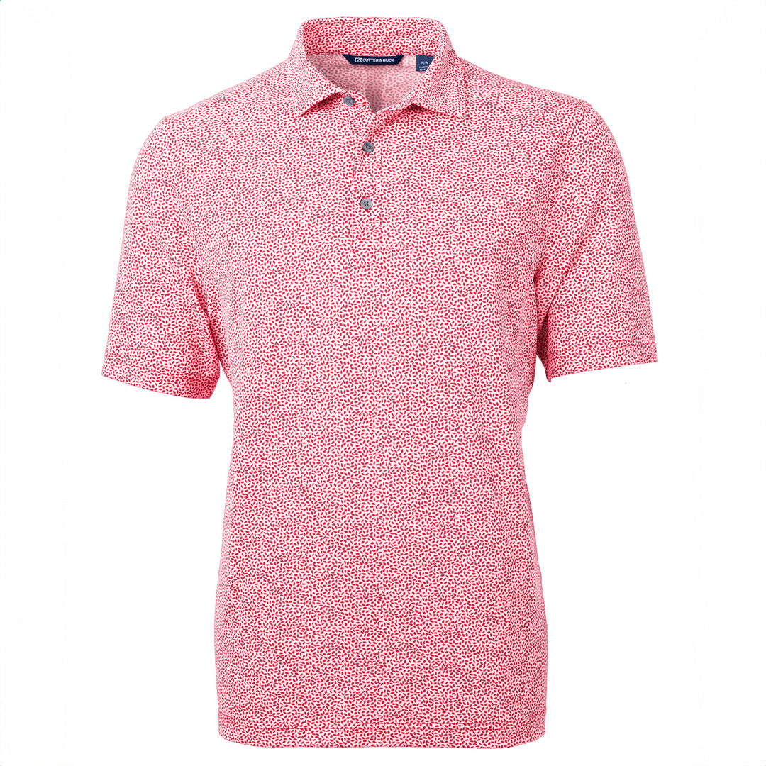 Cutter and Buck The Virtue Botanical Print Polo | Mens Red Shirts & Tops