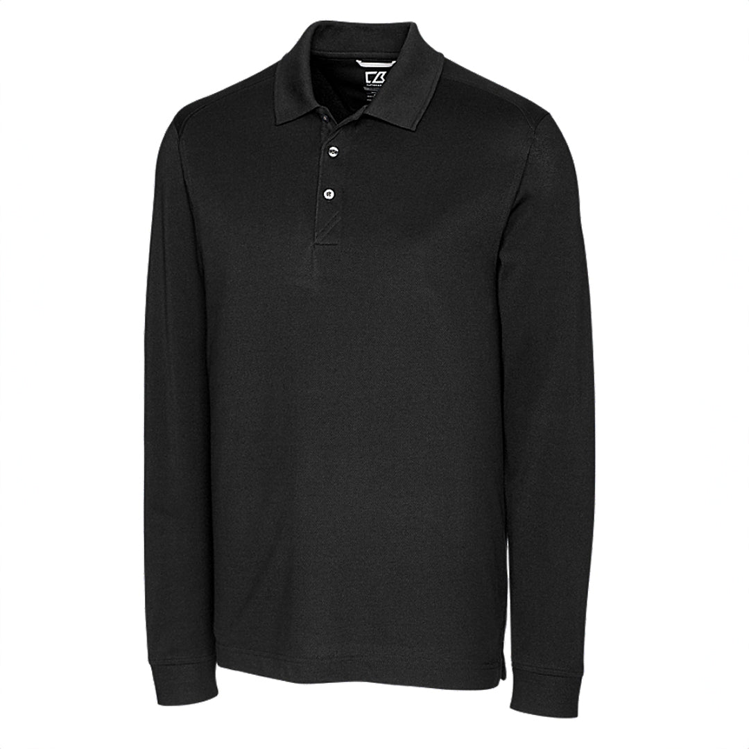 Cutter and Buck The Advantage Polo | Long Sleeve | Mens Black Shirts & Tops