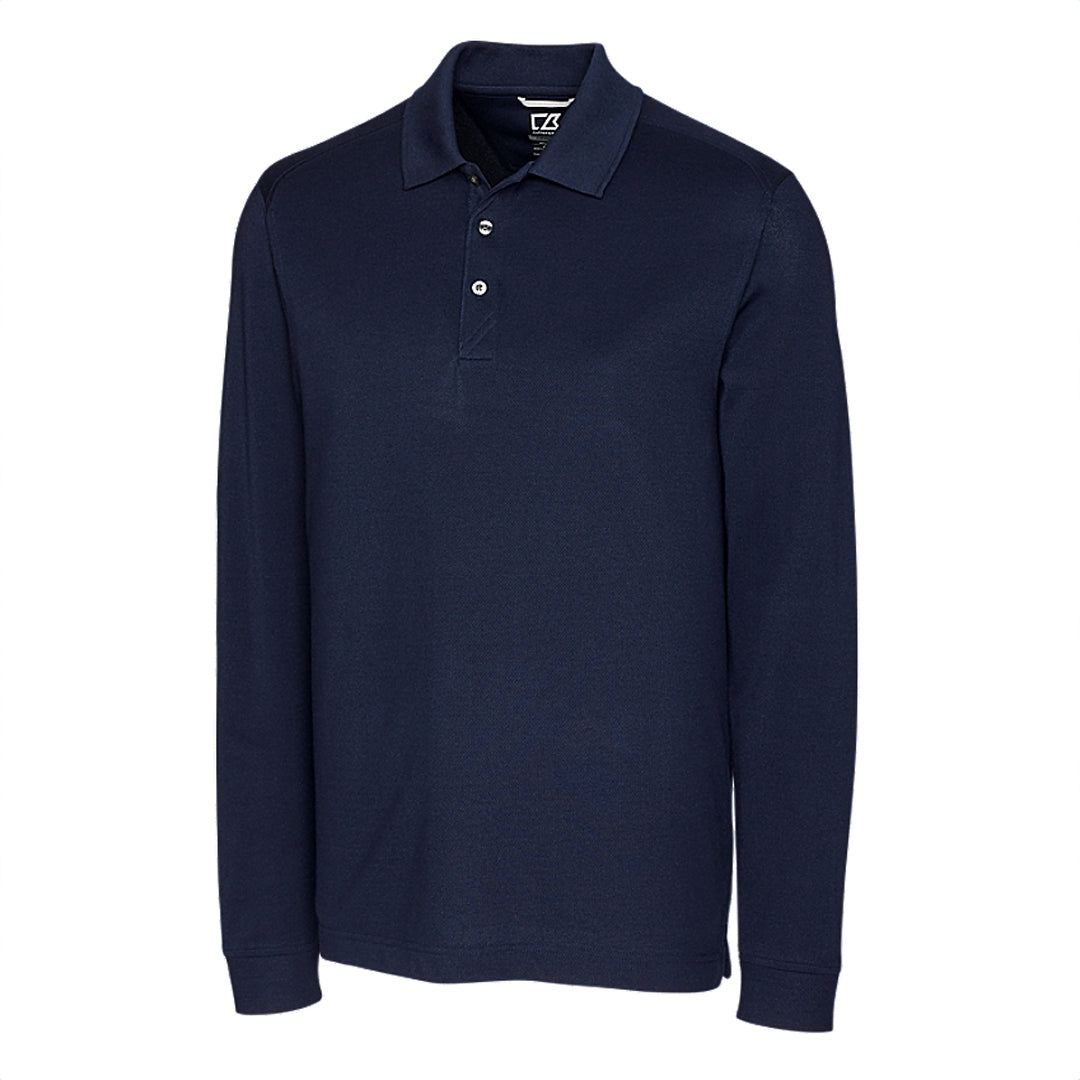 Cutter and Buck The Advantage Polo | Long Sleeve | Mens Navy Shirts & Tops