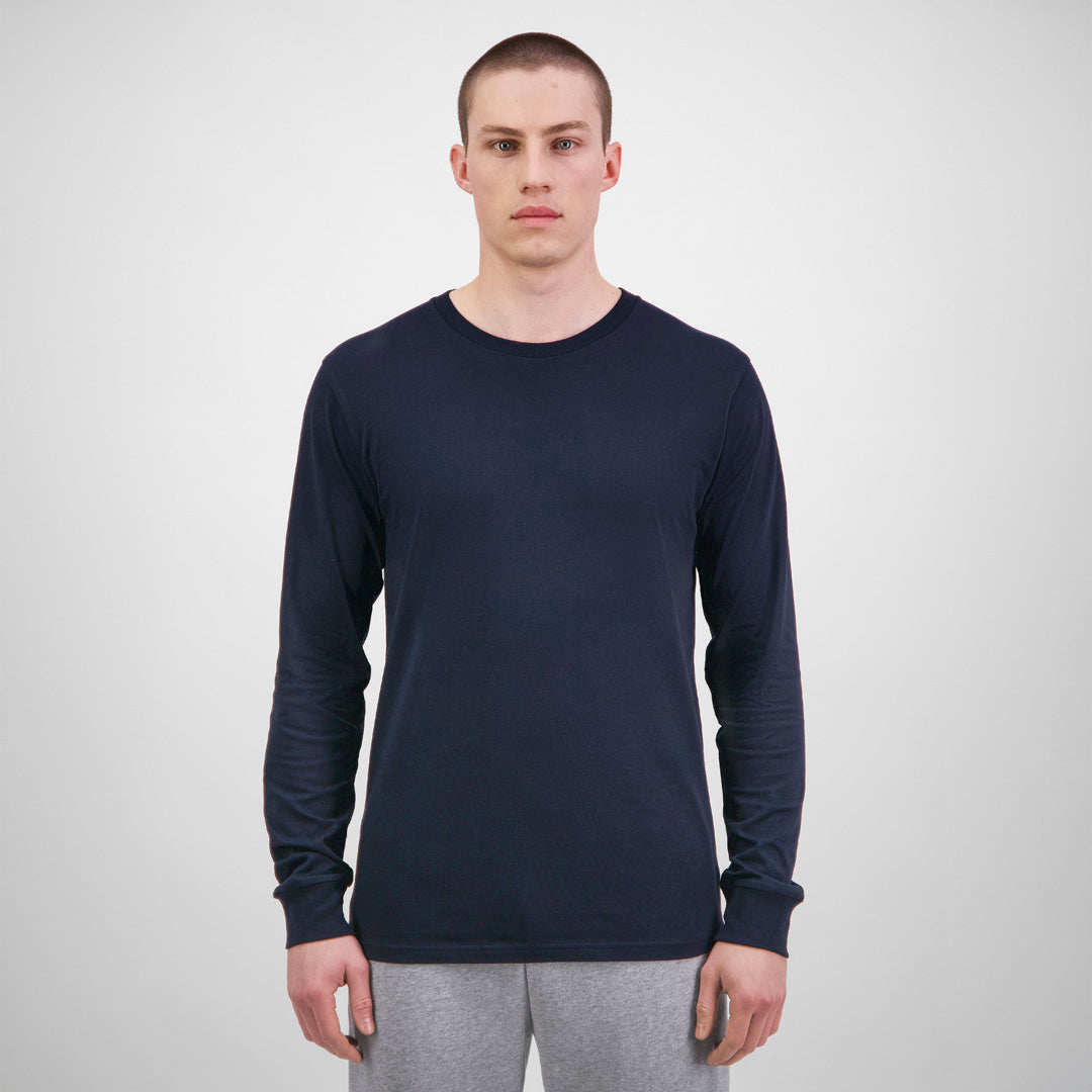 Goodmates The Basis Tee | Long Sleeve | Mens Navy Shirts & Tops