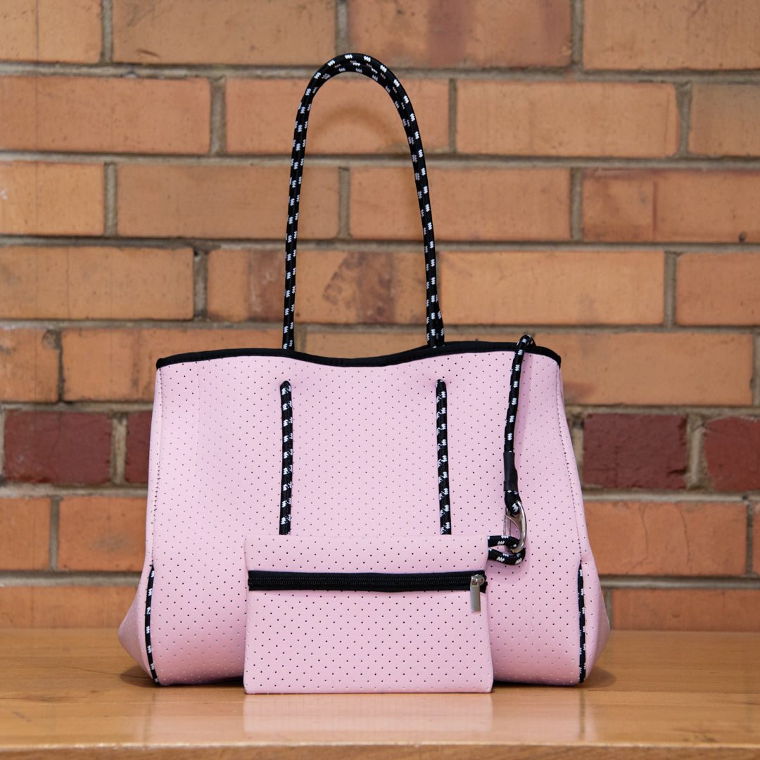 House of Uniforms The Neoprene Tote Bag Light Pink Shopping Totes