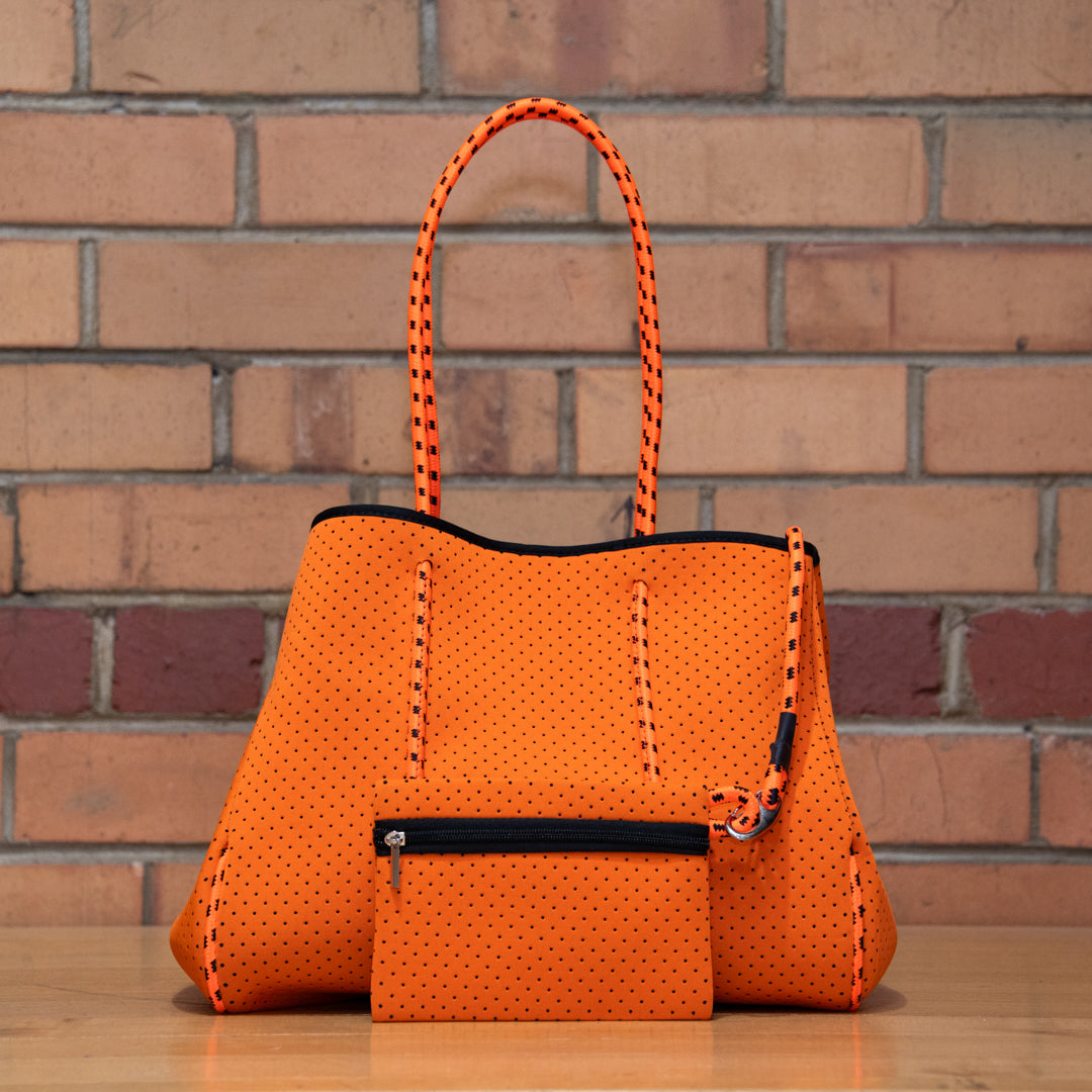 House of Uniforms The Neoprene Tote Bag Orange Shopping Totes
