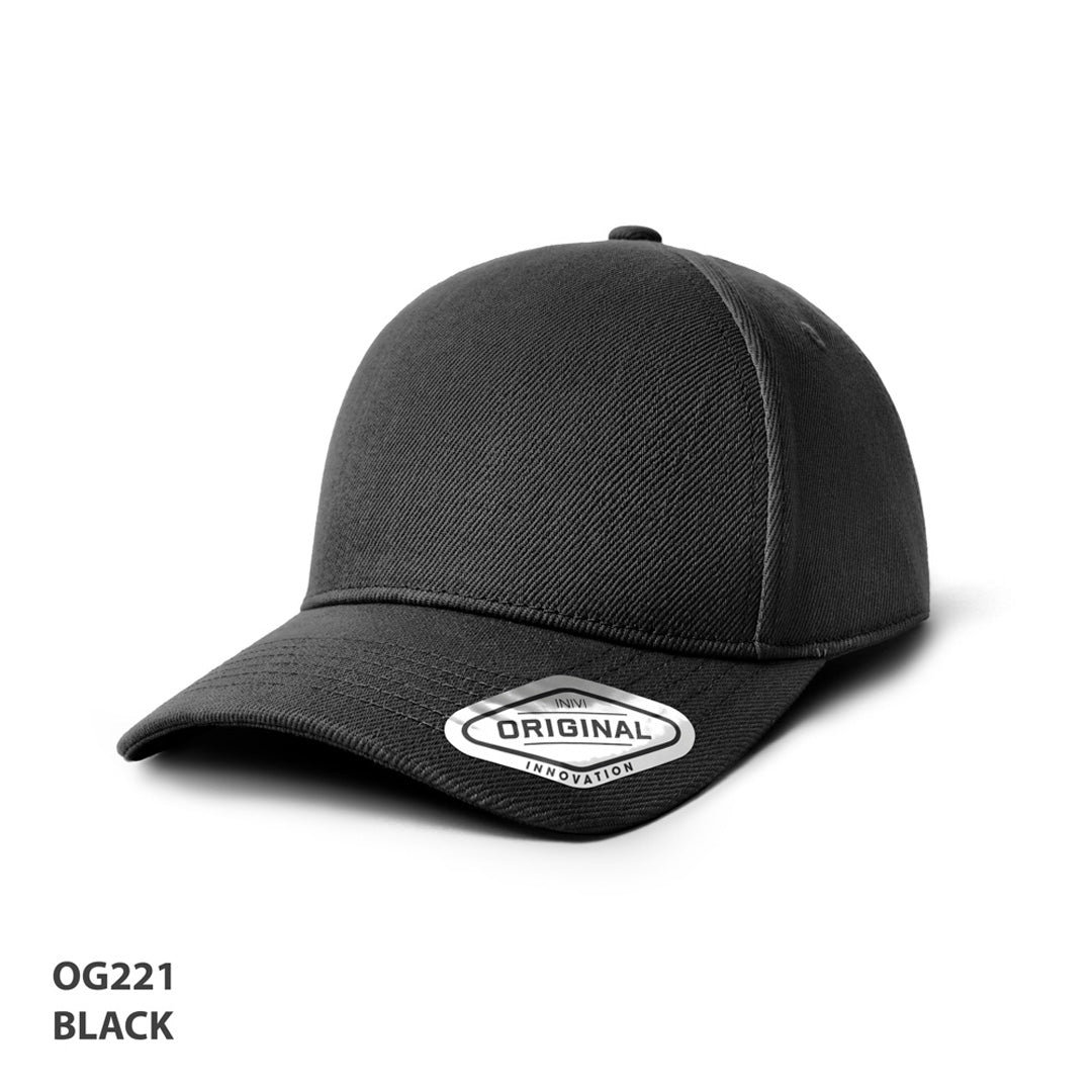 Inivi The Seamless Front Heavy Cotton Cap | 5 Panel Black Hats