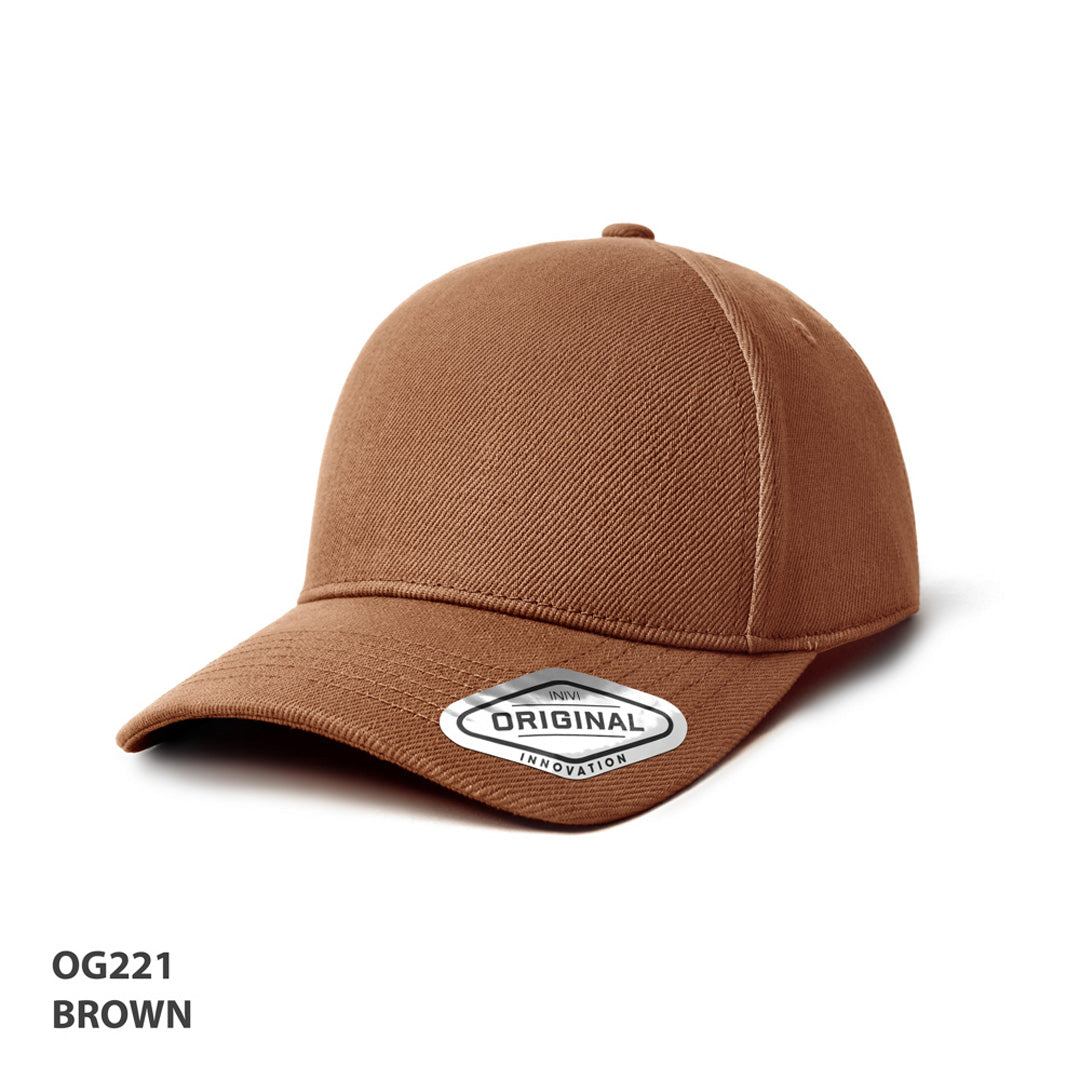 Inivi The Seamless Front Heavy Cotton Cap | 5 Panel Rust Hats