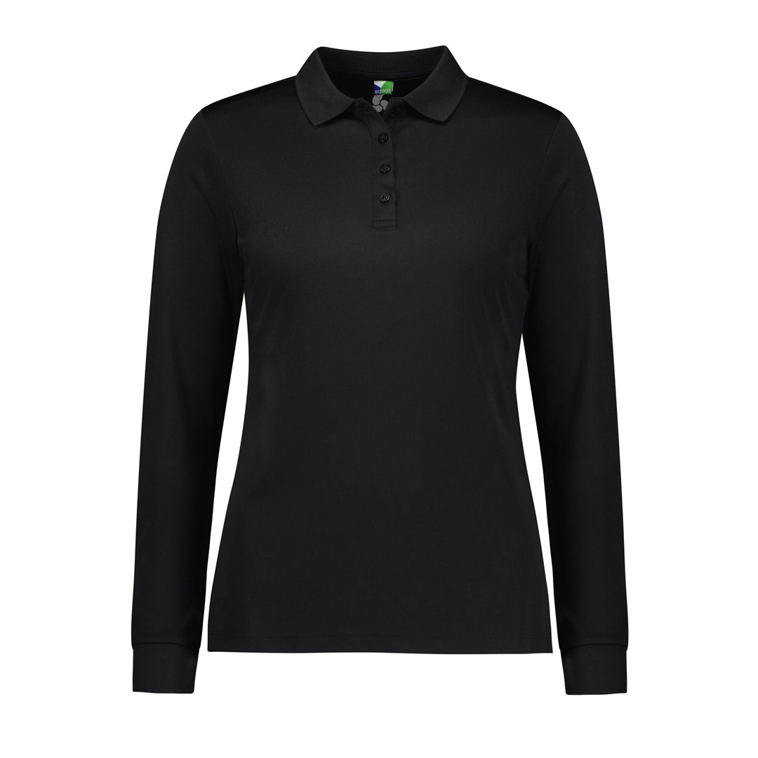 Biz Collection The Action Polo | Ladies | Long Sleeve Black Shirts & Tops