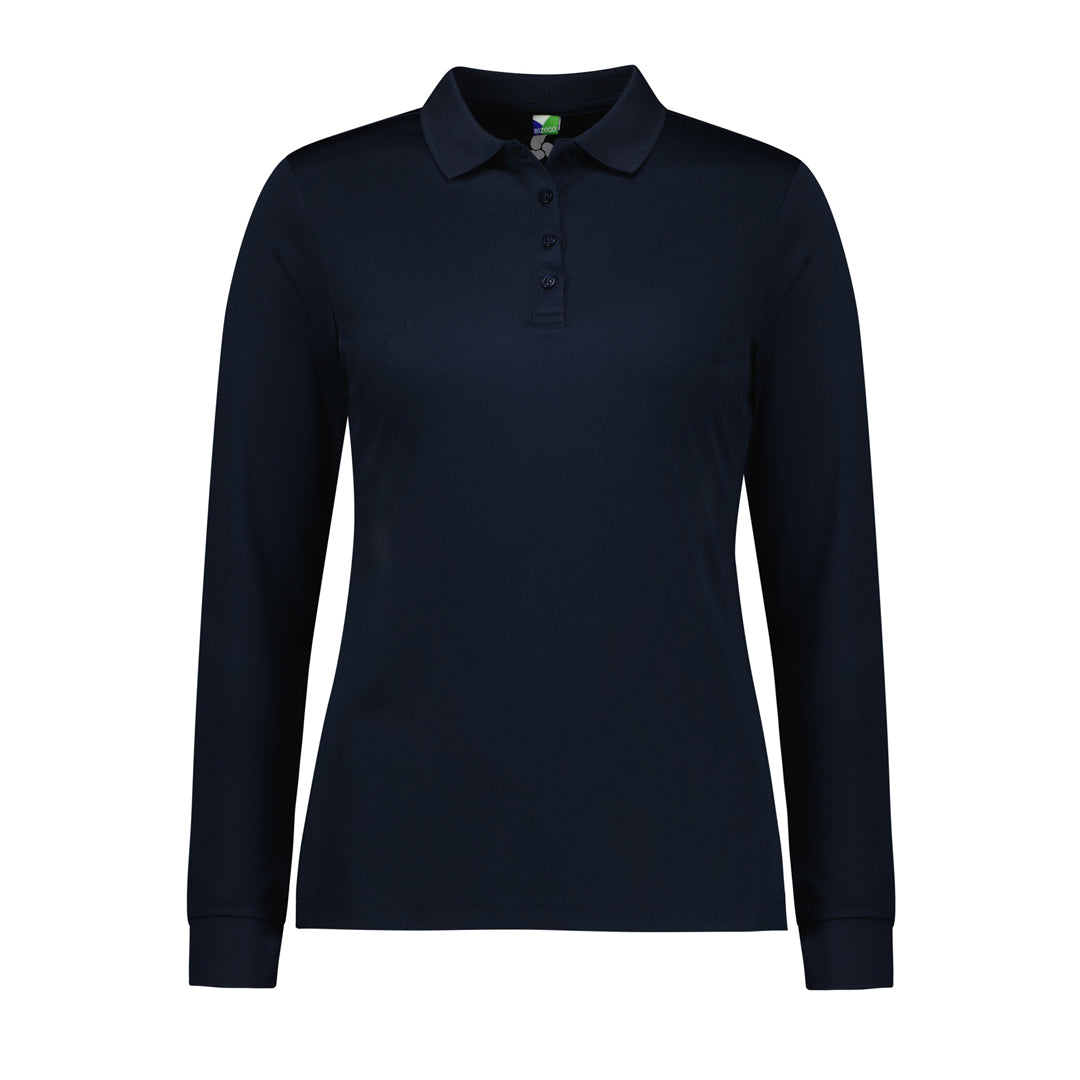 Biz Collection The Action Polo | Ladies | Long Sleeve Navy Shirts & Tops