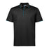 Biz Collection The Focus Polo | Short Sleeve | Mens Black/Cyan Shirts & Tops