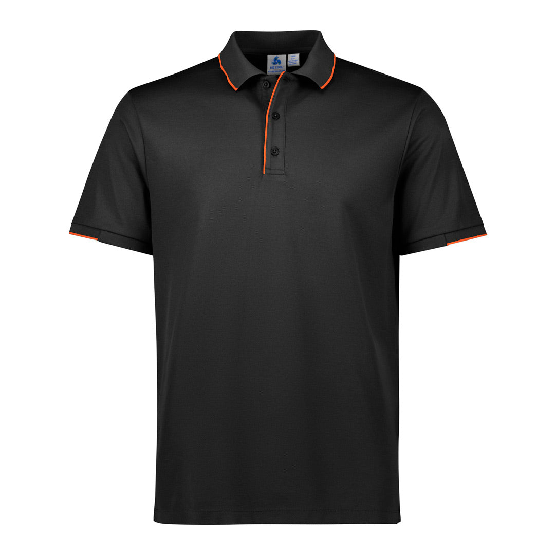 Biz Collection The Focus Polo | Short Sleeve | Mens Black/Orange Shirts & Tops