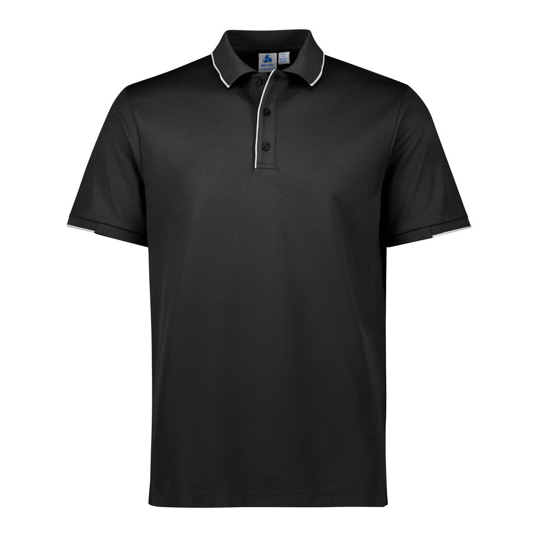 Biz Collection The Focus Polo | Short Sleeve | Mens Black/White Shirts & Tops