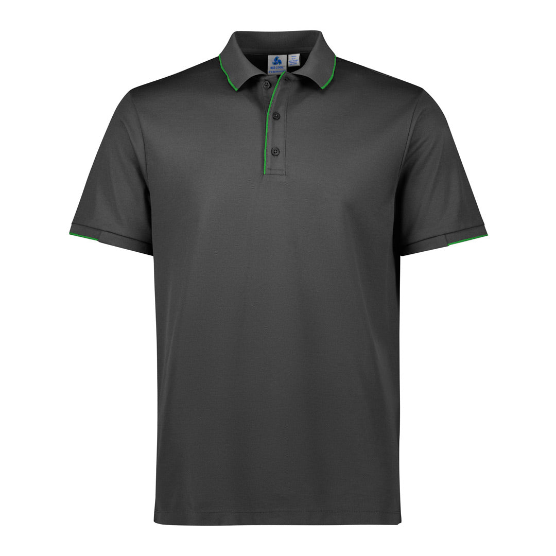Biz Collection The Focus Polo | Short Sleeve | Mens Grey/Lime Shirts & Tops