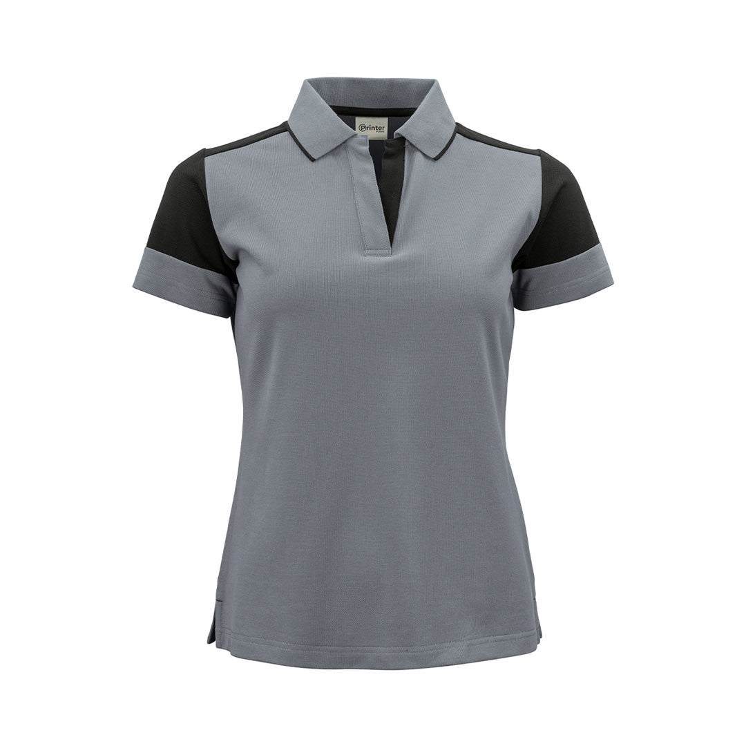 James Harvest The Prime Polo | Womens | Short Sleeve Grey/Black Shirts & Tops