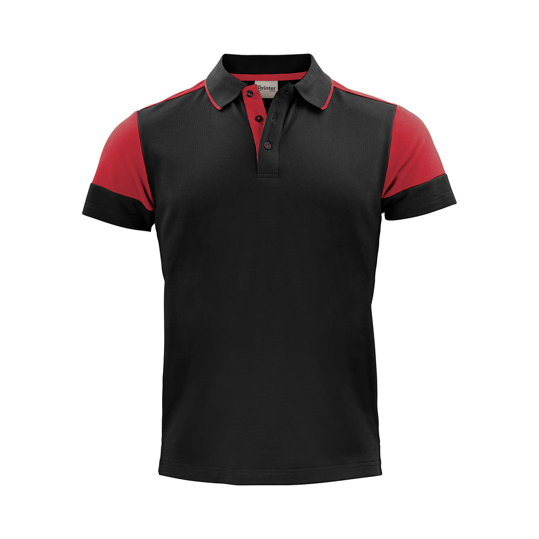 James Harvest The Prime Polo | Mens | Short Sleeve Black/Red Shirts & Tops