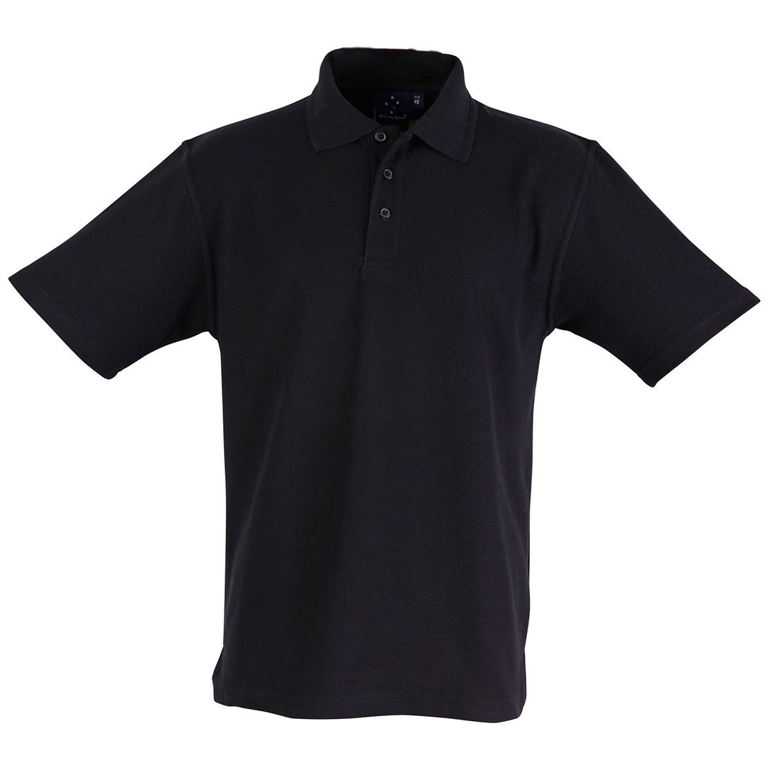 Winning Spirit The Traditional Pique Knit Polo | Adults Black Shirts & Tops