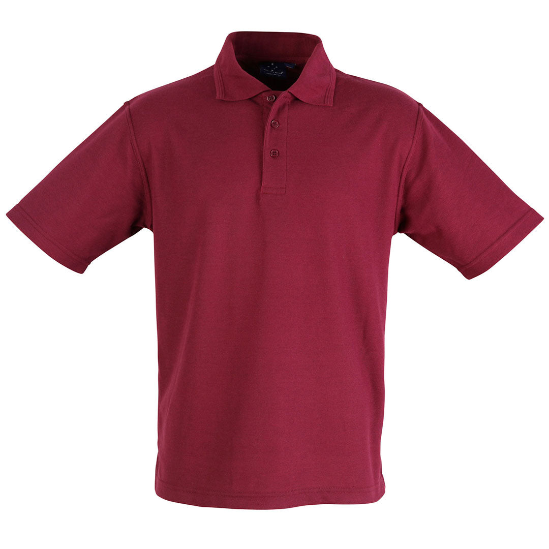 Winning Spirit The Traditional Pique Knit Polo | Adults Maroon Shirts & Tops