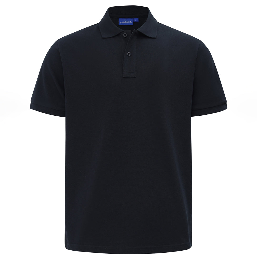Winning Spirit The Mens Classic Pique Polo | Mens | Short Sleeve Black Shirts & Tops