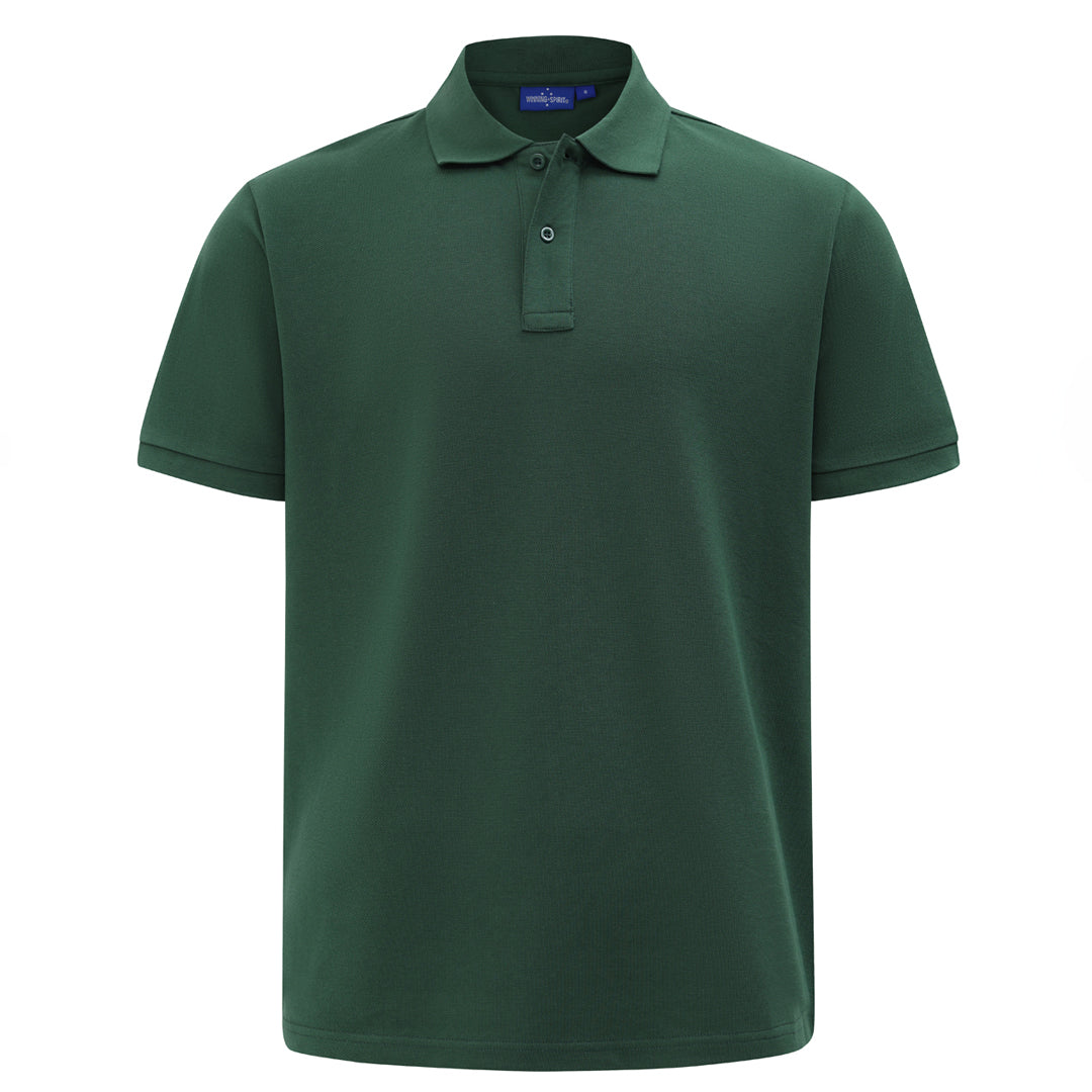 Winning Spirit The Mens Classic Pique Polo | Mens | Short Sleeve Forest Green Shirts & Tops