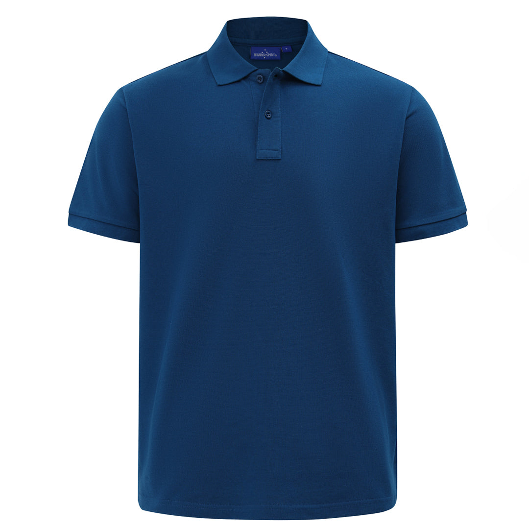 Winning Spirit The Mens Classic Pique Polo | Mens | Short Sleeve Ocean Blue Shirts & Tops