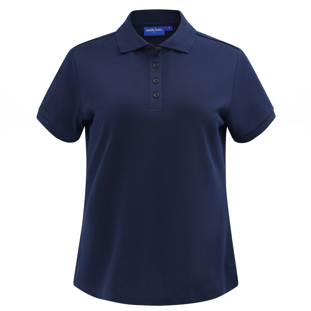 Winning Spirit The Womens Classic Pique Polo | Ladies | Short Sleeve Navy Shirts & Tops