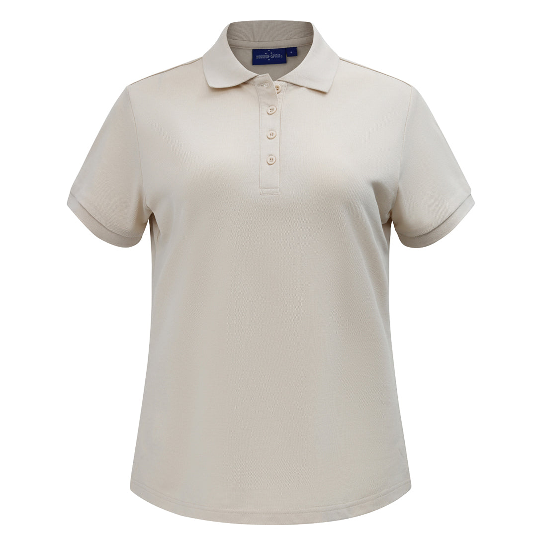 Winning Spirit The Womens Classic Pique Polo | Ladies | Short Sleeve Oatmeal Shirts & Tops