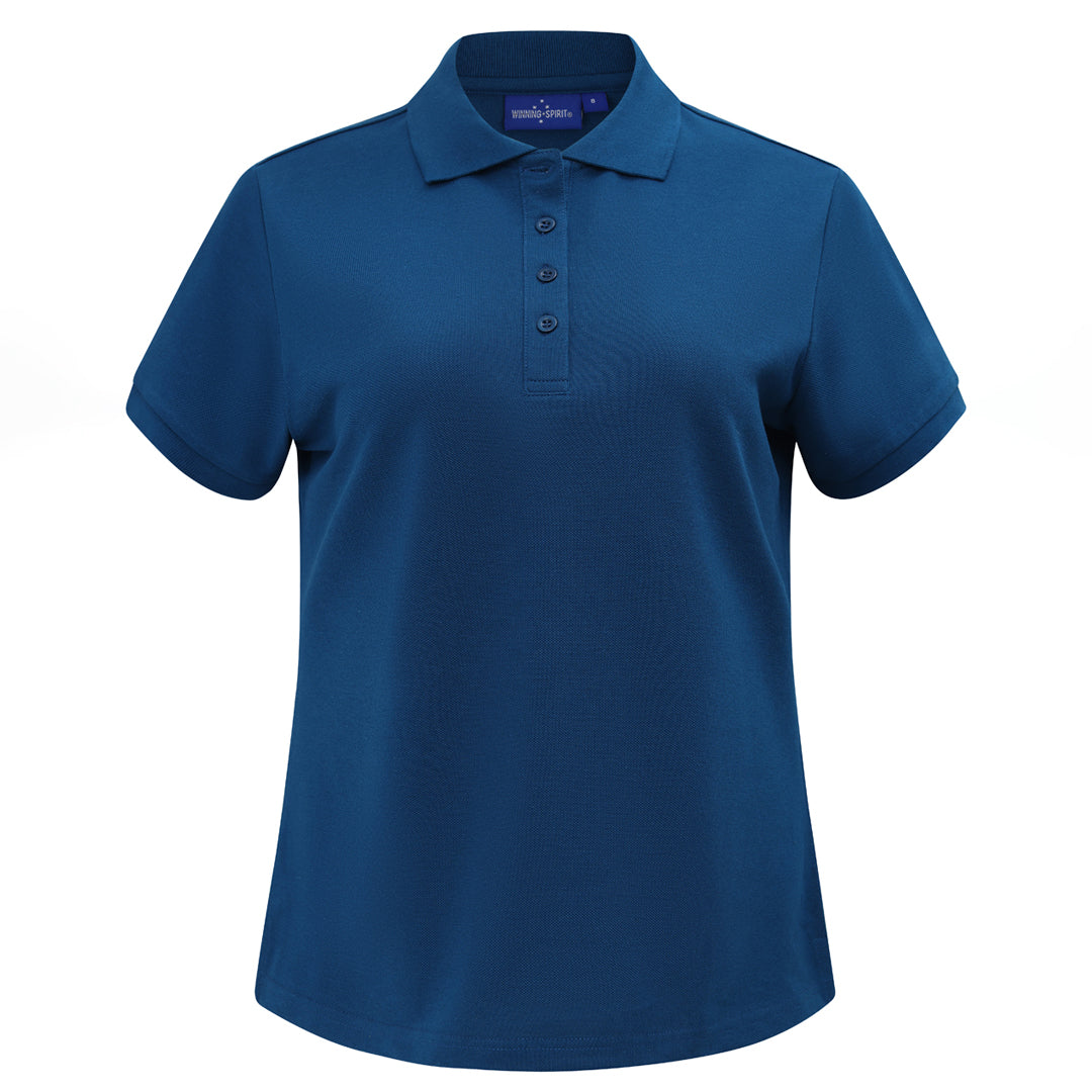 Winning Spirit The Womens Classic Pique Polo | Ladies | Short Sleeve Ocean Blue Shirts & Tops