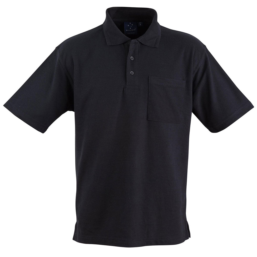 Winning Spirit The Broadbeach Pocket Polo | Adults Black Shirts & Tops