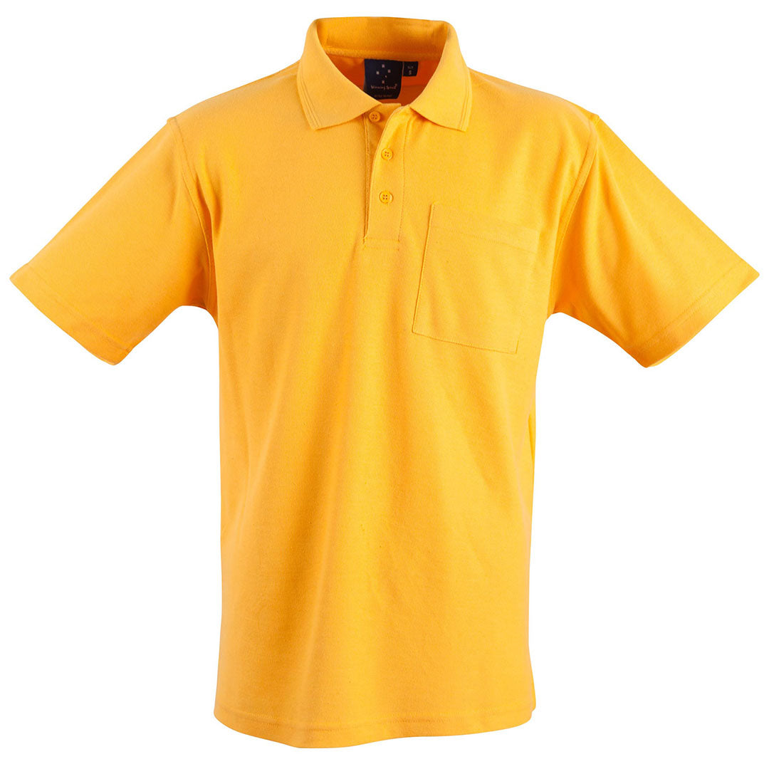 Winning Spirit The Broadbeach Pocket Polo | Adults Gold Shirts & Tops