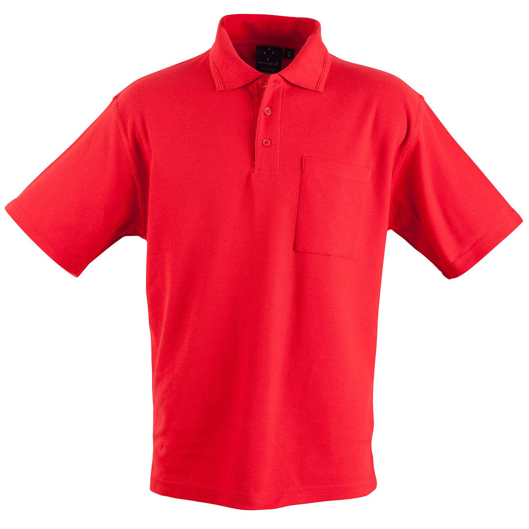 Winning Spirit The Broadbeach Pocket Polo | Adults Red Shirts & Tops