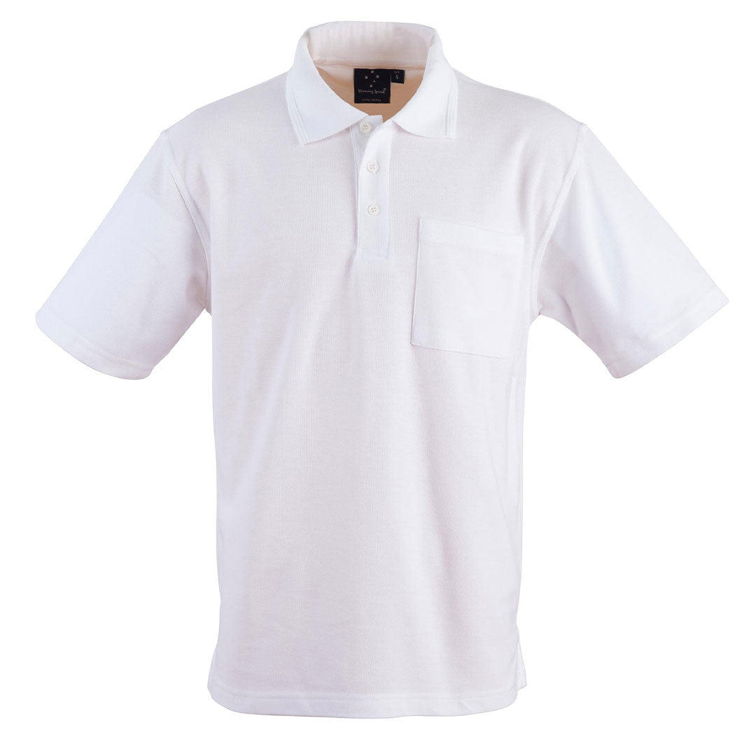 Winning Spirit The Broadbeach Pocket Polo | Adults White Shirts & Tops