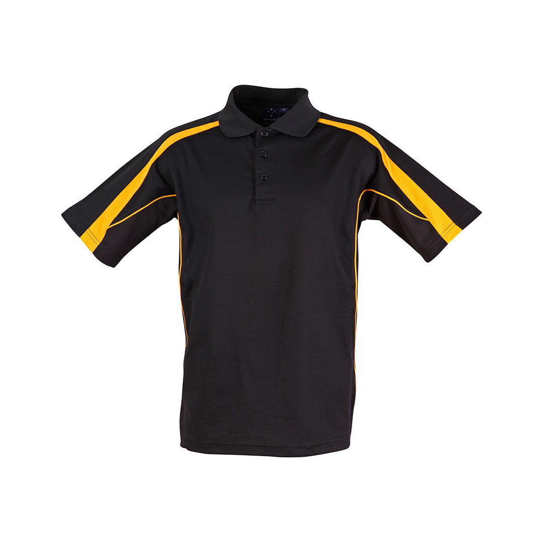 Winning Spirit The Legend Polo | Dark Colours | Kids | Short Sleeve Black/Gold Shirts & Tops