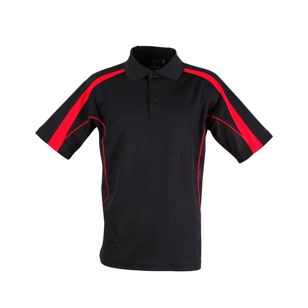 Winning Spirit The Legend Polo | Dark Colours | Kids | Short Sleeve Black/Red Shirts & Tops