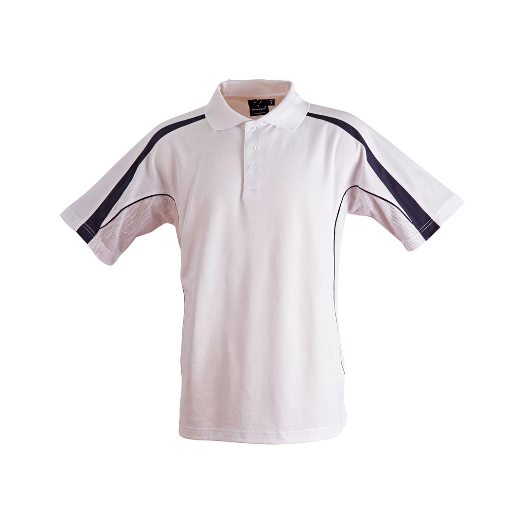 Winning Spirit The Legend Polo | Bright Colours | Kids | Short Sleeve White/Navy Shirts & Tops