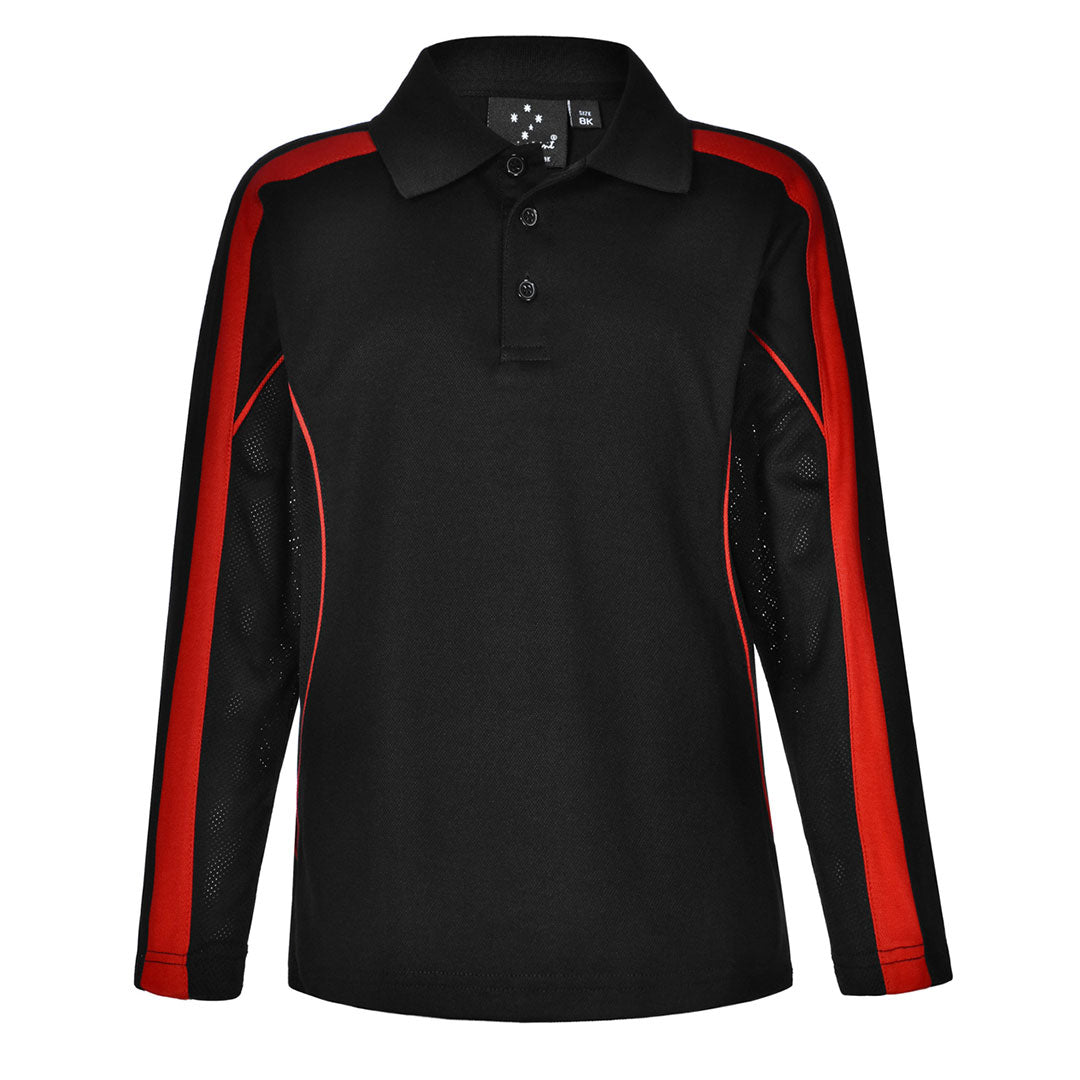 Winning Spirit The Legend Polo | Kids | Long Sleeve Black/Red Shirts & Tops