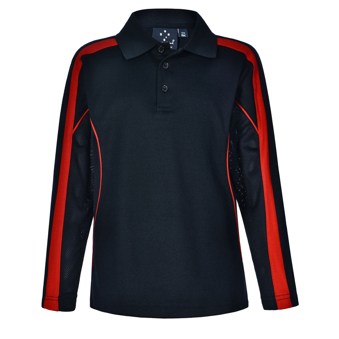 Winning Spirit The Legend Polo | Kids | Long Sleeve Navy/Red Shirts & Tops