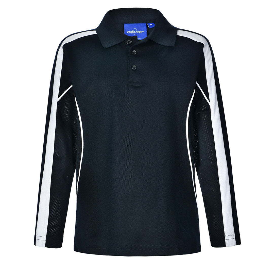 Winning Spirit The Legend Polo | Kids | Long Sleeve Navy/White Shirts & Tops