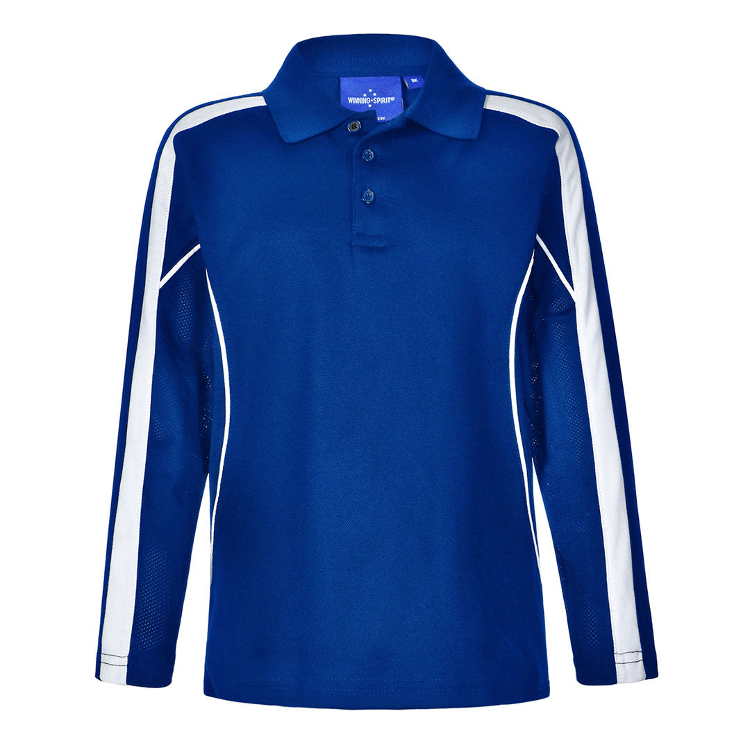 Winning Spirit The Legend Polo | Kids | Long Sleeve Royal/White Shirts & Tops