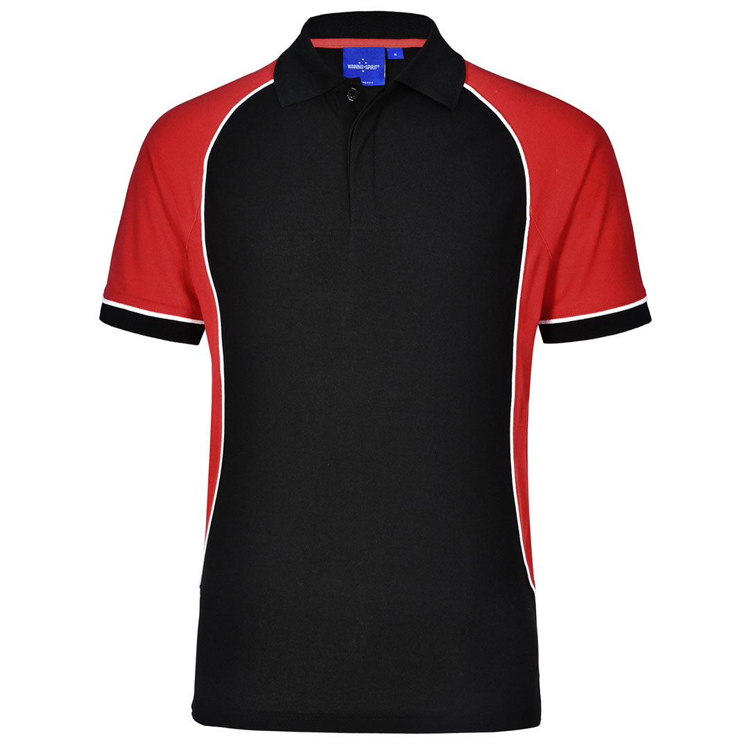 Winning Spirit The Arena Tri-Colour Polo | Kids Black/White/Red Shirts & Tops
