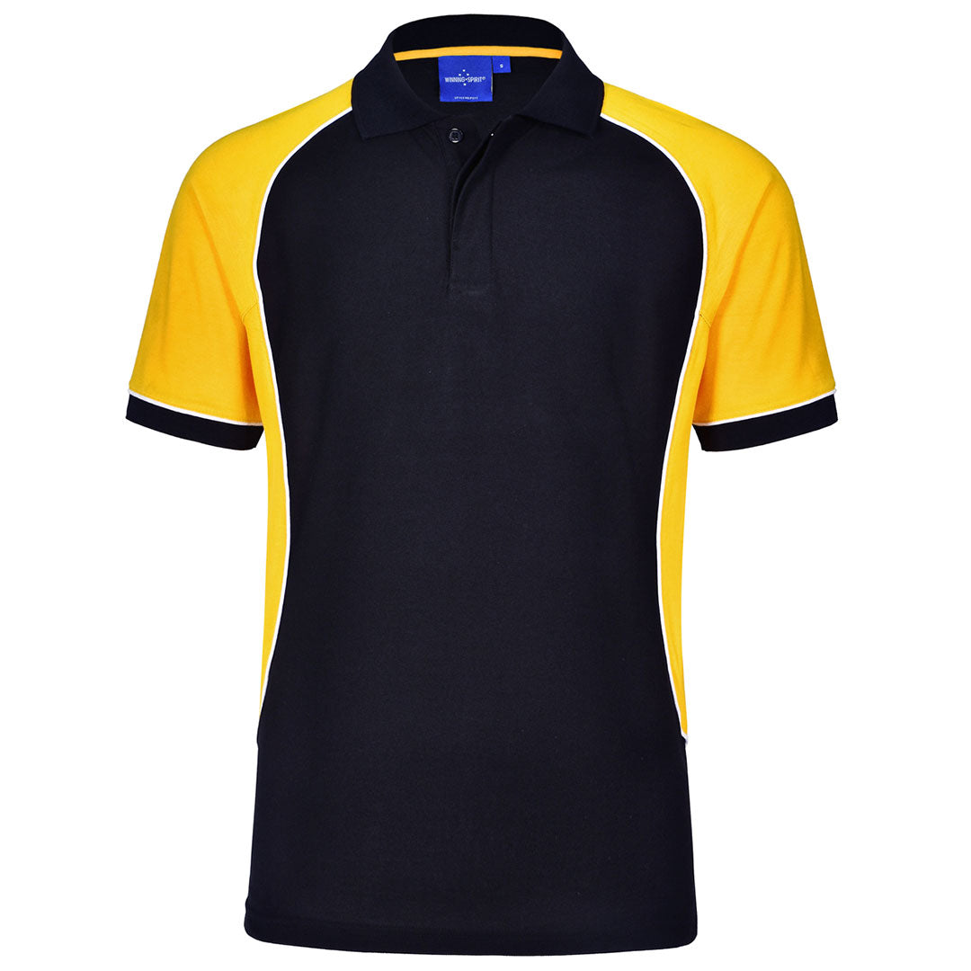 Winning Spirit The Arena Tri-Colour Polo | Kids Navy/White/Gold Shirts & Tops