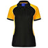 Winning Spirit The Arena Tri-Colour Polo | Ladies Black/White/Gold Shirts & Tops