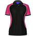 Winning Spirit The Arena Tri-Colour Polo | Ladies Black/White/Magenta Shirts & Tops