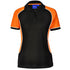Winning Spirit The Arena Tri-Colour Polo | Ladies Black/White/Orange Shirts & Tops