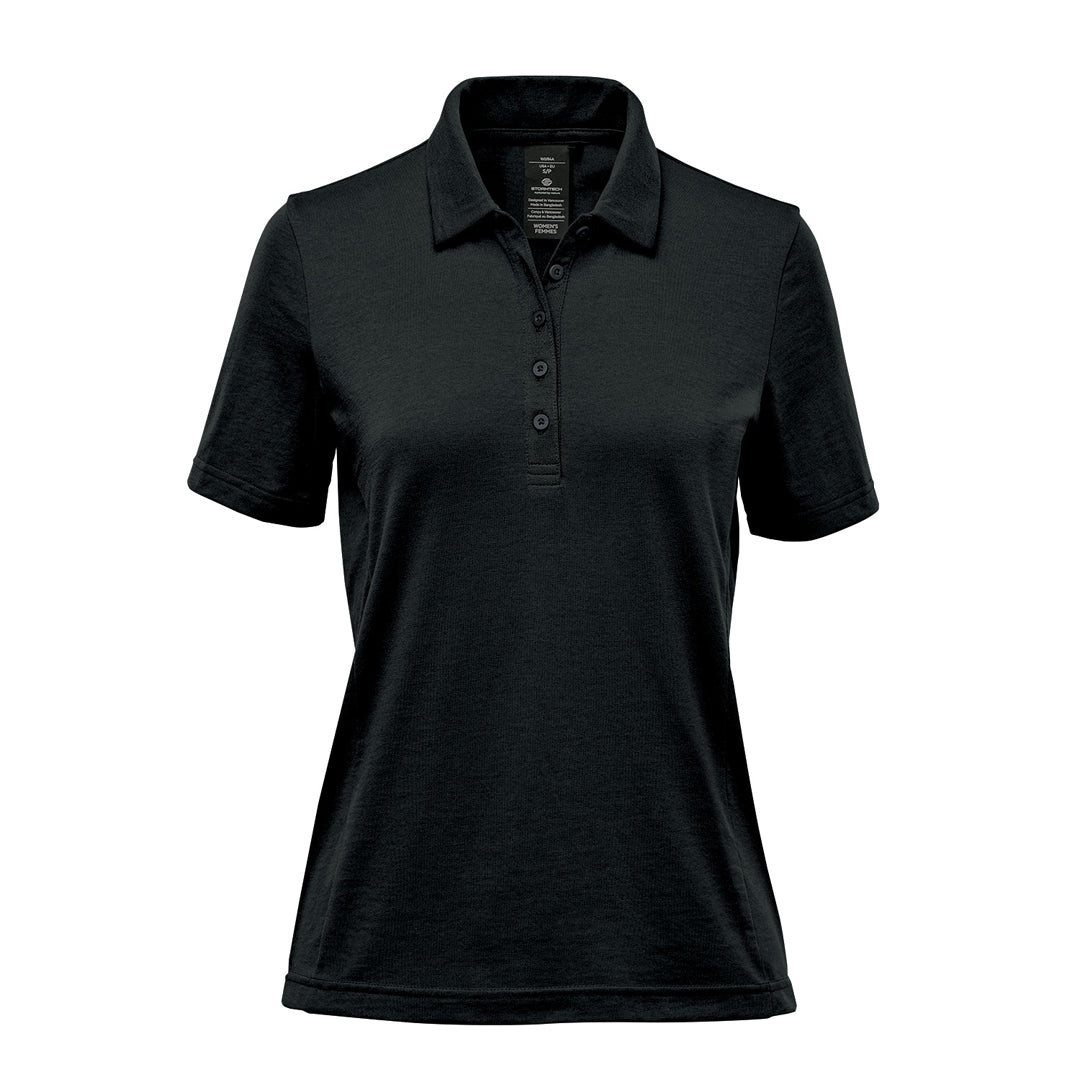 Stormtech The Settebello Polo | Short Sleeve | Ladies Black Shirts & Tops