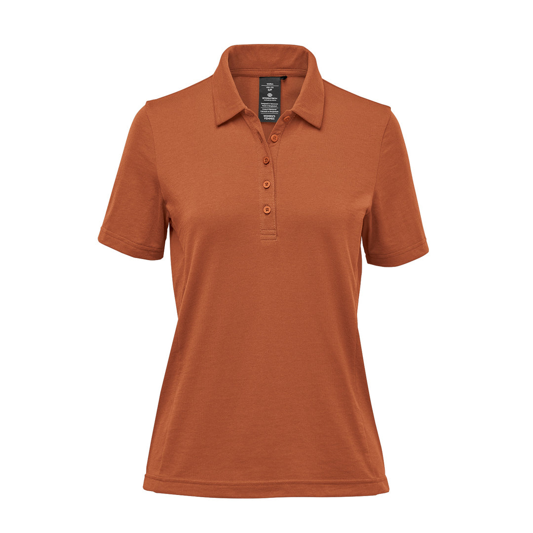 Stormtech The Settebello Polo | Short Sleeve | Ladies Rust Shirts & Tops